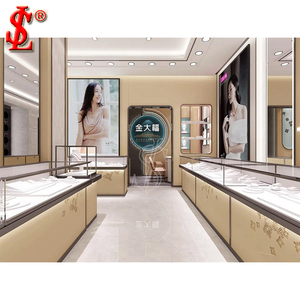 Vitrine à bijoux en verre haut <span class=keywords><strong>de</strong></span> gamme personnalisée avec éclairage LED, <span class=keywords><strong>tour</strong></span> rotative automatique, comptoir d'exposition, éclairage LED pour vitrines à bijoux - Product Image 6