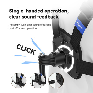Telesin nouveaux accessoires de montage de caméra d'action pour Dji / <span class=keywords><strong>Go</strong></span> <span class=keywords><strong>Pro</strong></span> / Insta360 gilet à dégagement rapide réglable sangle de poitrine - Product Image 2