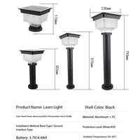 Lampe solaire à LED pour extérieur, étanche P65, avec batterie intégrée, pour jardin, allée, pelouse