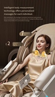 Fauteuil de massage de luxe à gravité zéro avec rail SL, design capsule spatiale, pour usage domestique, massage corporel complet automatique intelligent 4D avec bras mécaniques