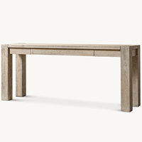 Table console en bois de style américain personnalisée Rhoohill, meubles vintage de style campagnard français, table d'entrée en chêne recyclé