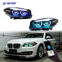 Phares HETOP F10 2011-2017 Série 5, mise à niveau personnalisée spéciale, style OSS, style RGB, DRL LED avant uniques, Plug and Play pour BMW