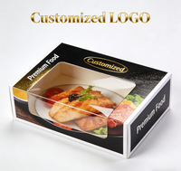 Durable Recyclable Paper Noodle Box with Clear Window for Industrial Food Display