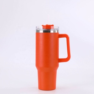 <b>Large</b> Capacity 40OZ Stainless Steel Tumbler Thermal Bottle Double Vacuum Keep Cold Thermos <b>Cup</b> with Handle and Straw Lid - Product Image 2