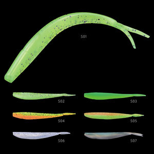 6 pièces/sac, leurres de pêche souples, appâts en silicone, swimbaits, 9,5 cm-3,1 g, appâts artificiels en plastique souple, shad - Product Image 3