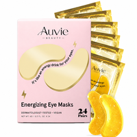 Masque Hydrogel Végétalien aux Herbes à Marque Blanche, Acide Hyaluronique, Collagène, Anti-Poches, Anti-Cernes, Traitement Hydratant Universel