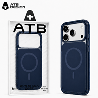 Coque de téléphone magnétique à chargement sans fil ATB Custom, effet peau, pour iPhone 18 17 Pro Max, antichoc, protection mobile