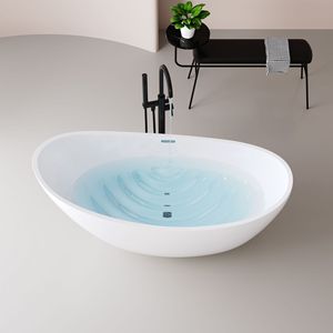 <span class=keywords><strong>Bañera</strong></span> de Lujo Moderna y Económica, en Forma de Huevo, de Acrílico Virgen, Independiente, sin Juntas, Blanca, para Baño y Ducha - Product Image 5