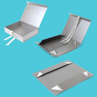 Boîte cadeau en carton rigide pliable biodégradable pour artisanat DIY avec fermeture magnétique personnalisée, gaufrage et revêtement UV