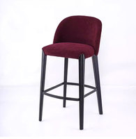 Tabouret de bar réglable en bois massif, style nordique minimaliste moderne, avec piètement en acier inoxydable, chaise haute de designer vintage pour îlot de cuisine ou bar