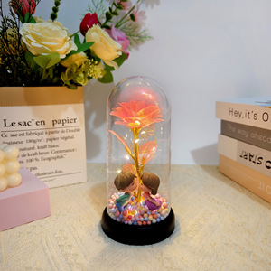<span class=keywords><strong>Flor</strong></span> Eterna en Cristal, Rosa con Lámina Dorada, <span class=keywords><strong>Flor</strong></span> <span class=keywords><strong>de</strong></span> Plástico, Hecho en China, Regalo para el Día <span class=keywords><strong>de</strong></span> San Valentín, Día <span class=keywords><strong>de</strong></span> la Madre - Product Image 6
