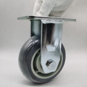 헤비 듀티 4 인치 5 인치 6 인치 8 인치 스틸 사일런트 범용 브레이크 캐스터 휠 그레이 회전 방향 휠 - Product Image 3