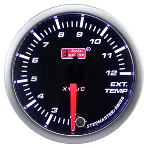 2 Kit de jauge de température de gaz d'échappement à affichage LED blanc/rouge ambre de haute qualité 1/16 "Pyromètre pour automobile - Product Image 1