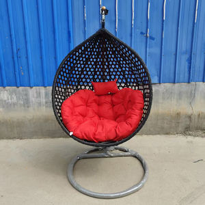 Chaise suspendue en forme de <span class=keywords><strong>cocon</strong></span> en rotin avec support en métal, prix d'usine, meubles d'extérieur, balançoires de patio, chaise de jardin - Product Image 1