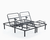 Cadre de lit pliable moderne extra large en métal réglable avec fonction de massage motorisée OKIN, inclinaison indépendante tête/pieds, pour hôtels et écoles