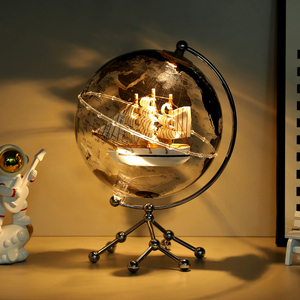 Globo transparente iluminado con diseño de velero, adorno con luz, decoración para el hogar, para sala de estar, regalo de cumpleaños para niños - Product Image 5
