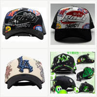 Casquettes de baseball vintage hip-hop de haute qualité en gros, broderie strass, styles variés, en coton, streetwear, protection solaire extérieure