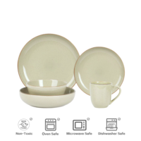 Ensemble de 20 assiettes en céramique bon marché pour la maison, tasse à boire de style nordique, bol à céréales pour la décoration intérieure