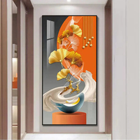 Peinture murale moderne encadrée en aluminium pour la décoration de la maison, salon, hall d'hôtel, art abstrait botanique géométrique animalier