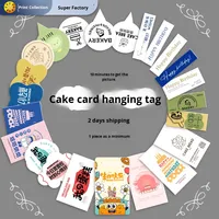 Stock de liquidation Autre marque Carte de pâtisserie à design libre Insertion de gâteau Carte de dessert Carte de rappel de gâteau d'anniversaire personnalisée Personnalisation
