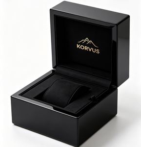 Caja de Reloj de Cartón Rígido Meriden, Forma de Cajón, Gris, Rectangular, Logotipo Estampado en Caliente, Forro de Esponja, Empaque de Joyería de Alta Gama - Product Image 3