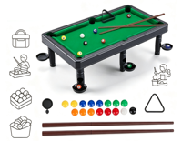 Mini-jeu de billard de table à surface floquée, table de billard de bureau, jeu éducatif de sport d'intérieur