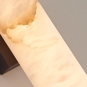 Lampada da Parete Lineare Lunga in Marmo Alabastro Spagnolo con Rame, Luce LED <span class=keywords><strong>di</strong></span> Lusso per Arredamento Casa, Hotel, Corridoi e Passaggi - Product Image 6