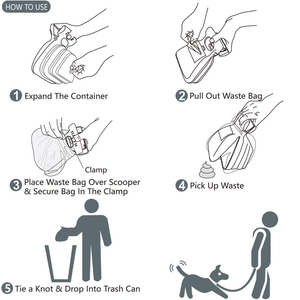 <span class=keywords><strong>Recogedor</strong></span> <span class=keywords><strong>de</strong></span> Caca para Perros y Gatos con Dispensador <span class=keywords><strong>de</strong></span> Bolsas para los Excrementos - Pala Portátil Fácil <span class=keywords><strong>de</strong></span> Llevar - Product Image 2