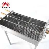 야외 스테인레스 스틸 키프로스 불고기 바베큐 그릴 키프로스 바베큐 motorised spit roas rotisserie 바베큐 그릴
