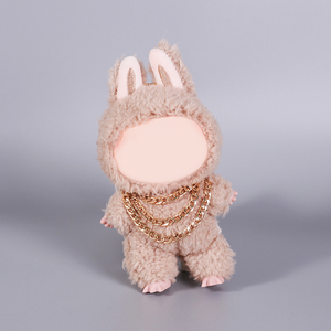 Cho 17cm labubu búp bê phụ kiện tự làm hip hop thủy triều ba lớp dây chuyền vàng lớn Vòng cổ ăn mặc thời trang treo cổ vòng cổ - Product Image 5