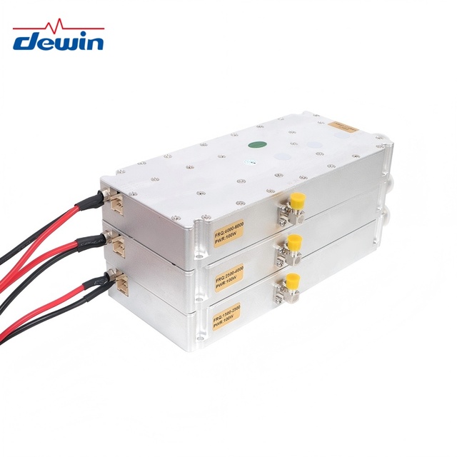 DW 300-1500-2500-4000-6000Mhz 50dBm 50dB Gain Wideband RF Power Amplifier Anti Drone Module 24-32V 8-10A