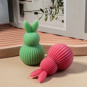 Silicone <b>Candle</b> <b>Mold</b> Set Multi Layer Flower Rabbit Shape Diy Home Decoration <b>Mold</b> For Easter Crafting - Product Image 3