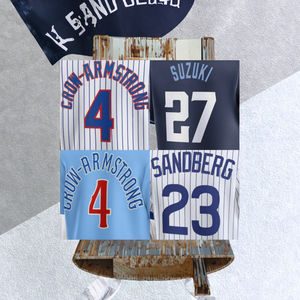 Design Chicago US Team Maillot de Baseball Personnalisé Logo de l'équipe Numéro de nom Cousu sur mesure Manches courtes-Tailles #4 - Product Image 2