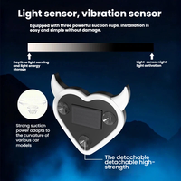 Lumières d'ambiance LED pour voiture en forme de cœur, alimentées par énergie solaire, conversion de lumière néon intérieure, lumières décoratives USB
