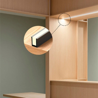 Mini profilés en aluminium LED ultra-minces pour armoire, bande lumineuse encastrée, canal invisible, diffuseur laiteux, éclairage de panneau de placard, éclairage de barre