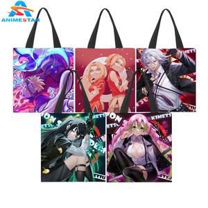 Différents styles sacs d'école 1 pièce Luffy démon <span class=keywords><strong>Slayer</strong></span> Anime Anime toile sac à main Cosplay Anime sac à provisions - Product Image 1