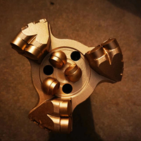 Usine 101mm Trois ailes PDC Concave Foret PDC Drag Bit PDC Blade Bit pour L'extraction Du Charbon