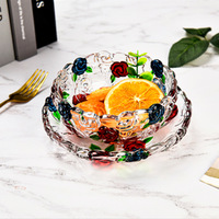 Flavents Creatief gekleurd beschilderd glazen schaal & bord Vogelnest Yoghurt Fruit Huis Rustiek Minimalistisch Snack