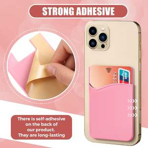 Porta carte in Silicone all'ingrosso della fabbrica compatibile con iPhone personalizzabile Logo Design stampato carta d'identità portafoglio cellulare - Product Image 2