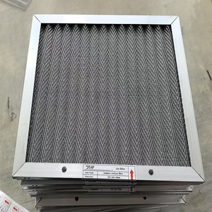 New pre-lọc thép không gỉ lớp tĩnh điện lưới bộ lọc không khí yếu tố có thể giặt lò lọc với bảng điều khiển xây dựng - Product Image 6