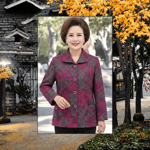 Blazer à imprimé floral pour femmes, manteau à revers, manches longues, bouton unique, coupe régulière, pour le printemps et l'automne, usage quotidien - Product Image 3