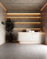 Mobilier moderne pour salon de manucure, table de manucure sur mesure, comptoir d'accueil, design d'intérieur pour salon de beauté