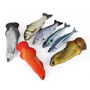 Juguete masticable de pescado eléctrico de hierba gatera recargable por USB para mantener a tu gatito activo y comprometido