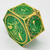 Set Dadu DND Oktaedron Berputar Tema Fantasi Cthulhu, Buatan Tangan Ramah Lingkungan, Dadu Logam Polihedral untuk RPG Panggil Cthulhu