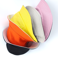 Gorra de Pescador de Color Sólido con Logotipo Personalizado, Gorro de Sol de Verano para Niños, Mujeres y Hombres, Gorro de Cubo de Algodón Liso al por Mayor