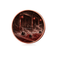 Ensemble de deux pièces de monnaie de 1 once en cuivre pur .999, pièces de monnaie de défi sur le thème de l'horreur gothique asiatique pour collection et cadeau