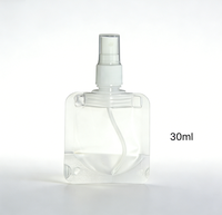 Pochette en plastique personnalisée imprimée de 30 ml, 50 ml, 100 ml avec pulvérisateur à pression, pochettes debout recyclables, pochette à bec verseur liquide OEM