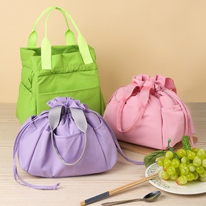 Women Stain-Resistant Tote Cooler <b>Bag</b> Reusable Drawstring Insulated Lunch <b>Bag</b> with Multi-Pockets - Product Image 6