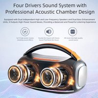 Enceintes portables étanches JB Loud en plastique avec lumière RGB arc-en-ciel pour haut-parleur, subwoofer, audio TWS, AUX, TF, FM, pour fêtes en extérieur