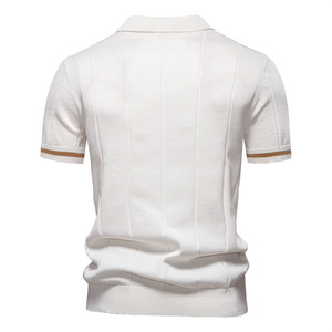 2025 Spring Summer Collection Men's Business Casual for <strong>Polo</strong> Shirt Short-Sleeved Lapel Knitted <strong>Top</strong> Solid Cross-Border New - Product Image 2